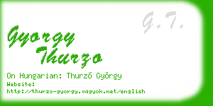 gyorgy thurzo business card